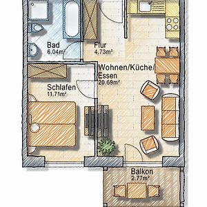 Apartment mit 1 Schlafzimmer